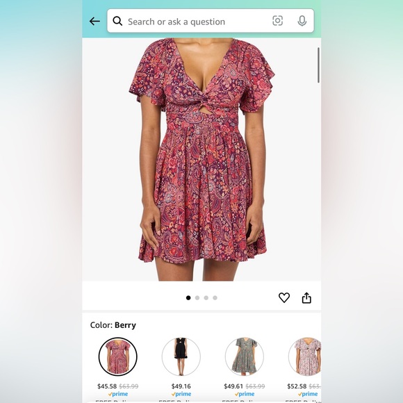 Angie Women's Twist Front Peekaboo Cutout Short Sleeve Dress - Picture 4 of 6